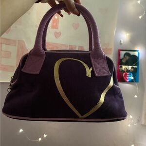 Victoria secret Purple and Gold Heart Women's Bag (send offers:want gone)